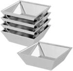 vidaXL Garten-Pflanzgef&auml;&szlig; 5 Stk Silber 50 x 50 x 15 cm Edelstahl 873833