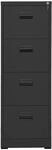 vidaXL Aktenschrank Anthrazit 46x62x133 cm Stahl