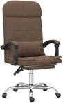 vidaXL B&uuml;rostuhl mit Massagefunktion Braun Stoff 349704