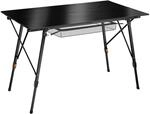 Tectake Aluminium Campingtisch Bastian Faltbar Wetterfest 120 x 70 50 x 79 cm