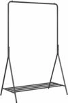 vidaXL Kleiderst&auml;nder mit Regal Schwarz 100 x 56 x 154 cm Stahl 868444