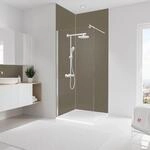 Schulte Duschr&uuml;ckwand-Set Ecke DecoDesign 255 cm x 90 cm x 90 cm Taupe