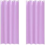 vidaXL Verdunkelungs-Vorh&auml;nge mit Ringen Lila Polyester 4107382