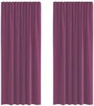 vidaXL Voile Vorh&auml;nge mit Stangentaschen 2 Stk Lila 4102204
