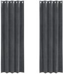 vidaXL Vorh&auml;nge 2 Stk Hellgrau 140 x 260 cm Samt 4107257