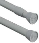 Relaxdays Teleskopstange Edelstahl Grau Verstellbar 110 cm bis 200 cm