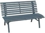 Outsunny Gartenbank Aluminium Blau 123L x 67B x 79H cm