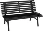 Outsunny Gartenbank Aluminium 123L x 67B x 79H cm Schwarz