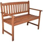DELUKE Gartenbank METZ 2-Sitzer 110cm Breit Eukalyptus Natur Terrassenbank...