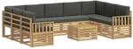 vidaXL Outdoor-Sofagarnitur 8-Tlg Wei&szlig; und Anthrazit 59 x 59 x 37 cm 3392537