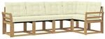 vidaXL Outdoor-Sofagarnitur mit Kissen 5-Tlg Wei&szlig; und Creme 3389476