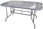 Lex Bistrotisch Glastisch Gartentisch Balkontisch Terrassentisch Esstisch 110x70 cm