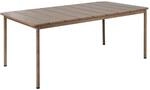 Beliani Gartentisch FLAVIA Dunkler Holzfarbton 185x96x76