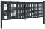 vidaXL Gartentor Anthrazit 300x150 cm Stahl 154566