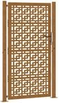 vidaXL Gartentor 105 x 180 cm Verwitterungsstahl Kreuzdesign 4101007