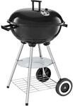 Tectake Kugelgrill Mit 2 R&auml;dern Regulierbare Luftzufuhr 51 50 x 44 50 x 75 cm
