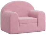 vidaXL Schlafsofa f&uuml;r Kinder Rosa Weich Pl&uuml;sch 357021