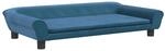vidaXL Kindersofa Blau 100x50x26 cm Samt 3196393