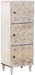 vidaXL Hochschrank mit Regal Wei&szlig; 40 x 33,5 x 110 cm Massivholz Mango 4018397