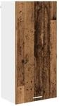 vidaXL H&auml;ngeschrank mit T&uuml;r Riga Altes Holz und Wei&szlig; 50 x 31 x 100 cm 884352