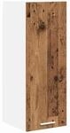 vidaXL H&auml;ngeschrank mit T&uuml;r Riga Altes Holz und Wei&szlig; 30 x 31 x 80 cm 884254