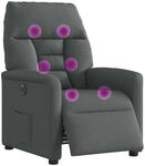 vidaXL Massagesessel Elektrisch Dunkelgrau Stoff 3303023