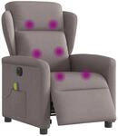 vidaXL Massagesessel Elektrisch Taupe Stoff 3303131
