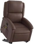 vidaXL Massagesessel mit Aufstehhilfe Braun Kunstleder Modell 7
