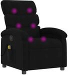 vidaXL Massage-Relaxsessel Schwarzer Stoff 3205811