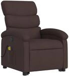 vidaXL Massagesessel mit Aufstehhilfe Dunkelbraun Stoff Modell 4