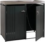 MCW 2er-M&uuml;lltonnenverkleidung O67 Anthrazit 125x132x84cm