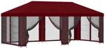 vidaXL Pavillon mit Seitenw&auml;nden 6 x 3 m Bordeauxrot 3376029