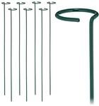 Relaxdays Pflanzst&auml;be Stahl Dunkelgr&uuml;n 8er Set 80 cm x 6 cm