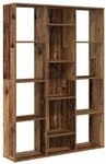 vidaXL Raumteiler/B&uuml;cherregal Altholz-Optik 100x24x140cm Holzwerkstoff 855842
