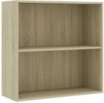 vidaXL B&uuml;cherregal Sonoma-Eiche 80x30x76,5 cm Holzwerkstoff 801002