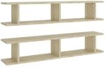 vidaXL Wandregale 2 Stk Sonoma-Eiche 105x18x20 cm Holzwerkstoff 807208