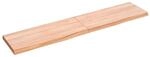 vidaXL Wandregal Hellbraun 140x30x2-4 cm Massivholz Eiche Behandelt 363700