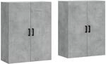 vidaXL Wandschr&auml;nke 2 Stk Betongrau 69,5x34x90 cm 3195623