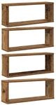 vidaXL W&uuml;rfel-Wandregale 4 Stk Altholz-Optik 60x15x23 Holzwerkstoff 856587