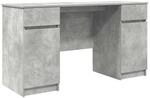 vidaXL Schreibtisch mit Regal Betongrau 140 x 49 x 76 cm Holzwerkstoff 3328510