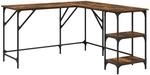 vidaXL Schreibtisch R&auml;uchereiche 139x139x75 cm Holzwerkstoff 837589