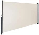 Tectake Seitenmarkise 180 x 300 cm Wetterfest Blickdicht 300 x 180 cm 300 x 9 x 180