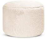 mokebo Pouf aus Kunstfell Der Flauschige Fu&szlig;hocker oder Sitzpouf aus Faux fur...