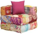 vidaXL Modularer Pouf mit Kissen Patchwork Stoff 350377