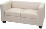 MCW 2er Sofa Lille Kunstleder Creme