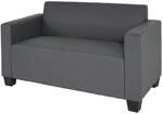 MCW 2er Sofa Moncalieri Kunstleder Dunkelgrau