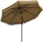 Outsunny Sonnenschirm Polyester Stahl Khaki 265L x 265B x 238H cm