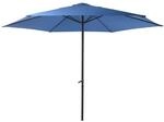 DELUKE Sonnenschirm THOMAS &Oslash; 300cm 6 Streben Blau Polyester Gartenschirm