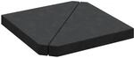 vidaXL Schirm-Gewichtsplatten 2 Stk Schwarz Granit Dreieckig 14 kg 4100003