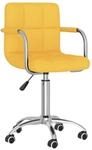 vidaXL Esszimmerstuhl Drehbar Senfgelb Stoff 3087976